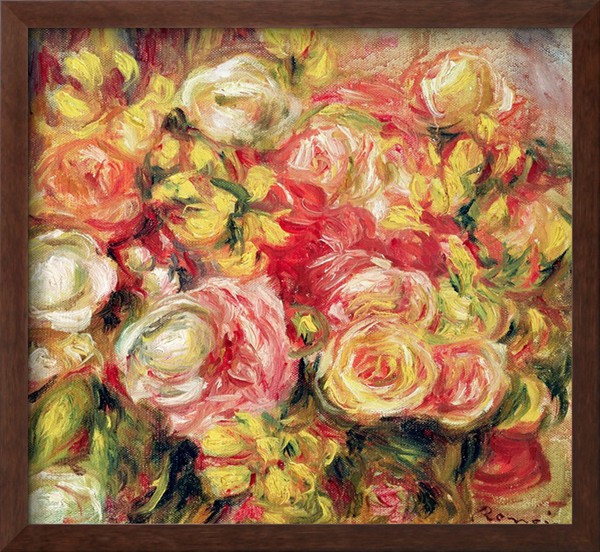 Roses Red by Renior - Pierre-Auguste Renoir painting on canvas